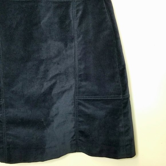 Gap Velvet Shift True Indigo Navy Knee Length  Party Evening Cocktail Dress,  12 - Picture 5 of 10